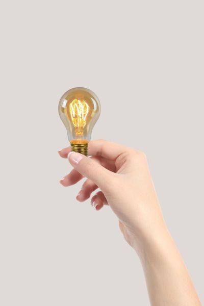 Lucide A60 - Filament bulb - Ø 6 cm - E27 - 1x4,9W 2200K - Amber